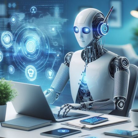 AI Robot, working on a laptop, as assistant for freelancers – AFK-Assistant AI Robot, working on a laptop, as assistant for freelancers - AFK-Assistant